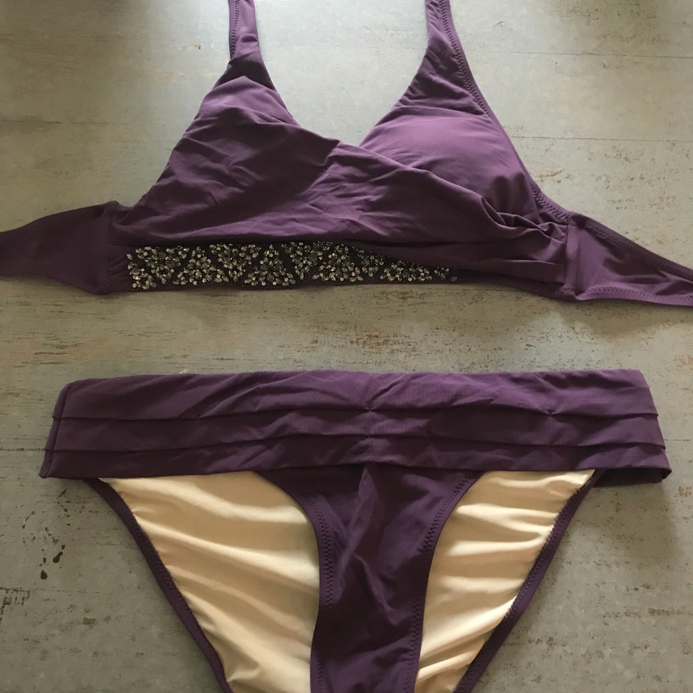 Lea Gottlieb plum Bikini sz S / 34B - brand new!